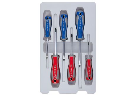 Набор шлицевых отверток в коробке, 6 предметов KING TONY 31116MR Набор шлицевых отверток в коробке, 6 предметов KING TONY 31116MR