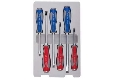 Силовые отвертки набор в коробке, 6 пр. KING TONY 30206MR Силовые отвертки набор в коробке, 6 пр. KING TONY 30206MR