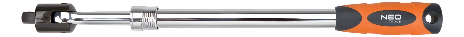 Телескопическая рукоятка с шарниром 1/2, длина 470-620 мм, сталь CrV NEO 08-553 Телескопическая рукоятка с шарниром 1/2, длина 470-620 мм, сталь CrV NEO 08-553