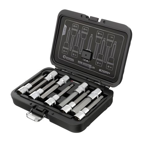 HEX набор бит в кейсе, 1/2", S2, H4-H17, 100 мм, STORM INTERTOOL ET-8406