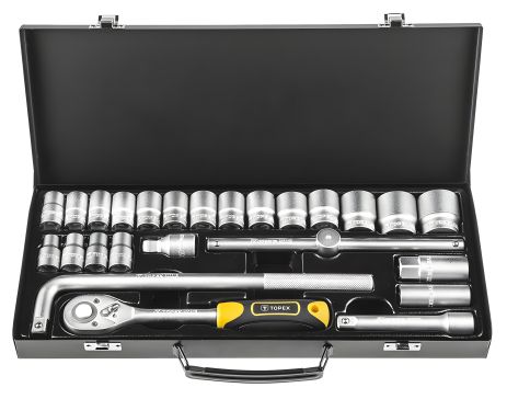 Набір торцевих ключів 1/2" 25 од. TOPEX 38D850 Набір торцевих ключів 1/2" 25 од. TOPEX 38D850