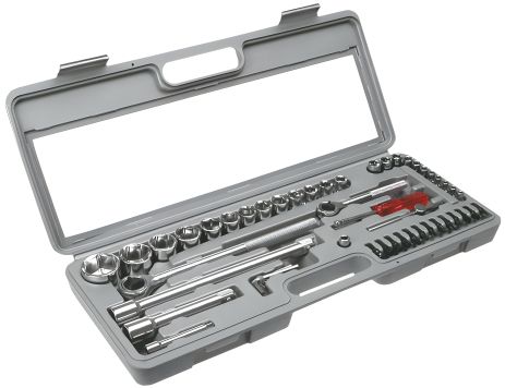 Набор сменных головок 1/4", 1/2", 52 предмета, Top Tools (модель 38D270)
