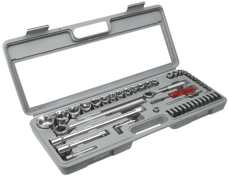 Набор сменных головок 1/4", 1/2", 52 предмета, Top Tools (модель 38D270)