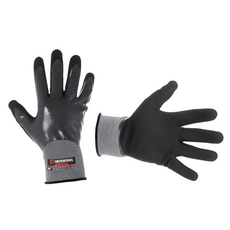 Синтетична рукавичка STORM INTERTOOL SP-0190 з нітриловим покриттям та пористою долонню, 10" Синтетична рукавичка STORM INTERTOOL SP-0190 з нітриловим покриттям та пористою долонню, 10"