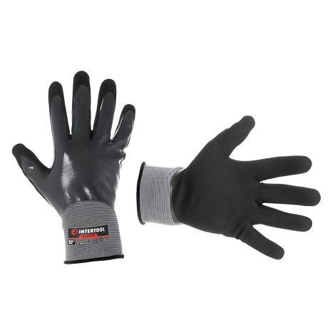Синтетична рукавичка STORM INTERTOOL SP-0190 з нітриловим покриттям та пористою долонню, 10" Синтетична рукавичка STORM INTERTOOL SP-0190 з нітриловим покриттям та пористою долонню, 10"