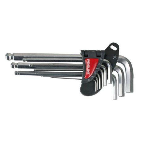 Набор шестигранников с шариком 9шт (1.5, 2, 2.5, 3, 4, 5, 6, 8,10мм) CrV PROLINE 48329