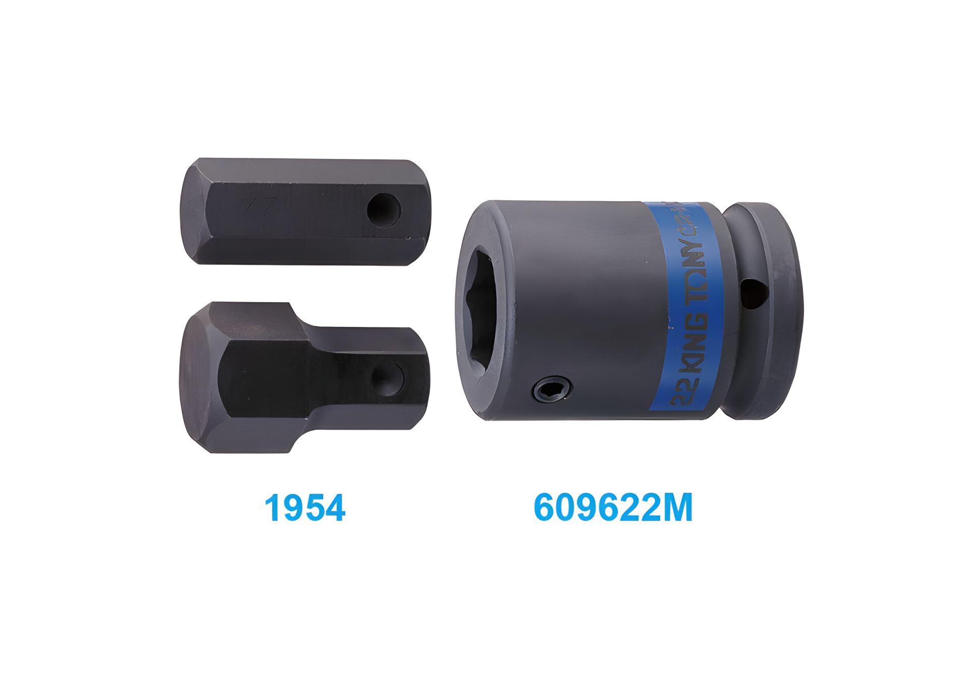 Ударный переходник 3/4">22 мм с винтовым фиксатором KING TONY 609622M Ударный переходник 3/4">22 мм с винтовым фиксатором KING TONY 609622M