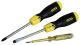 Набор отверток CushionGrip под прямой и Phillips шлиц (3 шт.) STANLEY 0-65-012