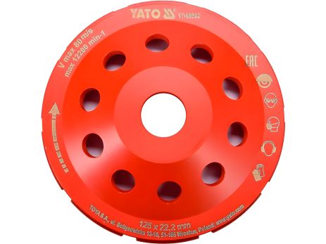 Алмазна торцева фреза 125 мм YaTo YT-60322