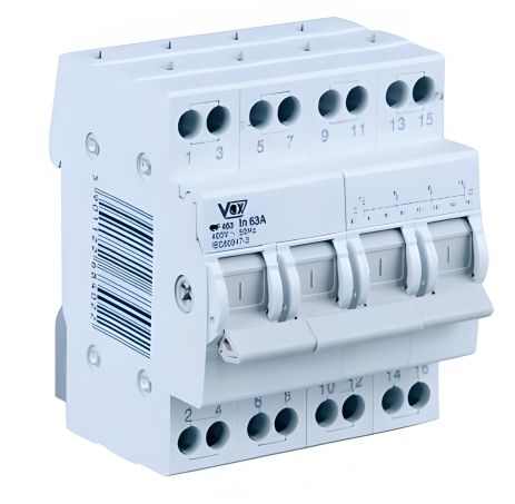 Выборочный переключатель мощности генератора 4-полюсный 63A 400V AC 50Hz 6 kV VIROK X00-P-SF-4P-63A-AGREGAT Выборочный переключатель мощности генератора 4-полюсный 63A 400V AC 50Hz 6 kV VIROK X00-P-SF-4P-63A-AGREGAT