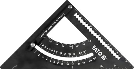 Алюминиевый угольник на 90° с транспортиром и стрелкой Yato YT-70782