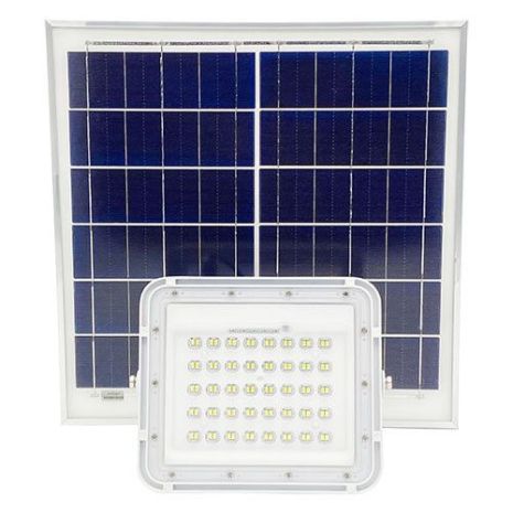 Аккумуляторный прожектор светодиодный 200W (LiFePO4, 30000mAh) с солнечной панелью (6V 40W) PROTESTER SLFL2001