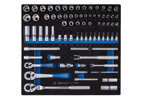 Набор торцевых головок 1/4 "+3/8"+1/2" DR 75 ед. в ложементе KING TONY 9-5575MRV02 Набор торцевых головок 1/4 "+3/8"+1/2" DR 75 ед. в ложементе KING TONY 9-5575MRV02