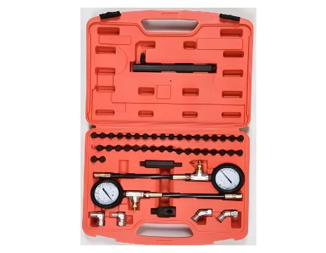Автокомпрессометр: 0-20 МПа, со снаряжением, 46 эл. Yato YT-73040