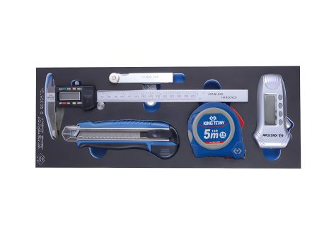 Комбинированный набор измерительных инструментов, ложемент, 5 предметов (EVA ложемент) KING TONY 9-90305TQV Комбинированный набор измерительных инструментов, ложемент, 5 предметов (EVA ложемент) KING TONY 9-90305TQV