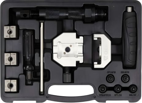 Прес для вальцювання гальмівних та кондиціонерних трубок, набір з 14 елементів, Yato YT-06088 Прес для вальцювання гальмівних та кондиціонерних трубок, набір з 14 елементів, Yato YT-06088