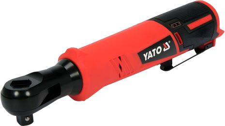 Ударна тріщатка акумуляторна безщіткова: Li-Ion 12 В (без акумулятора), квадрат 1/2, 80 Нм. Yato YT-829021