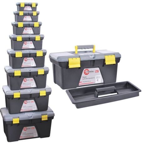 Комплект ящиків для інструментів 8 од.: BX-0310 10", BX-0312 12", BX-0314 14", BX-0316 16,5", BX-0318 18,5", BX-0321 21", BX-0323 23,5", BX-0326 26,5" INTERTOOL BX-0308