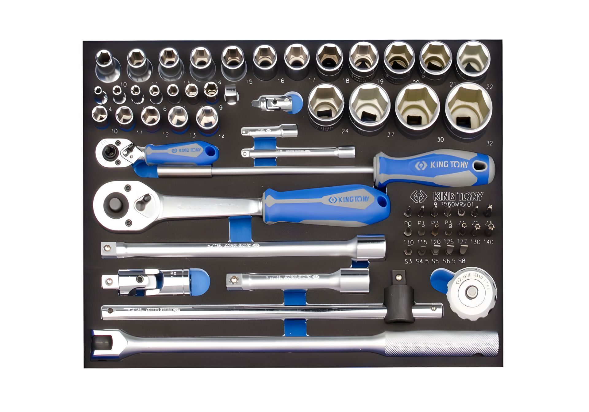 Набір торцевих головок KING TONY (9-7560MRV01) Набір торцевих головок KING TONY (9-7560MRV01)