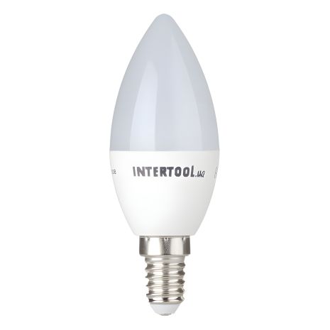 LED лампа світлодіодна C37, E14, 3 Вт, 150-300 В, 4000 K, 30000 год, гарантія 3 роки (Свічка) INTERTOOL LL-0151 LED лампа світлодіодна C37, E14, 3 Вт, 150-300 В, 4000 K, 30000 год, гарантія 3 роки (Свічка) INTERTOOL LL-0151