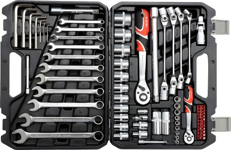 Набор автоинструментов с ключами 77 ед. Yato YT-38781