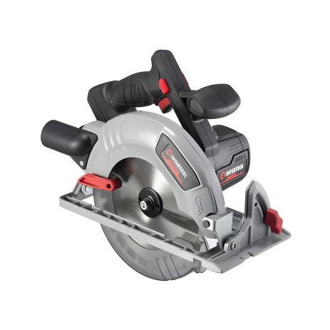 Акумуляторна дискова пила безщіткова 20 В, 4500 об/хв, кут 90°-45°, глибина розпилу 62/45 мм, диск 190×20 мм, без ЗП та АКБ INTERTOOL WT-0371