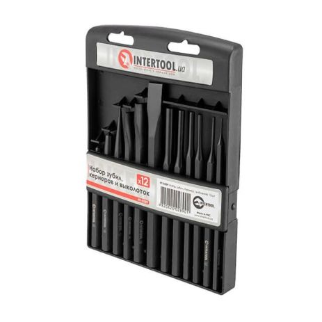 Набор зубил, кернеров и выколоток, 12 шт. INTERTOOL HT-0289
