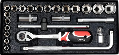 Набір торцевих головок у кейсі Yato YT-12671, 1/2”, 10-32 мм Набір торцевих головок у кейсі Yato YT-12671, 1/2”, 10-32 мм