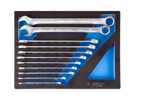 Ключів набір комбі подовжених 11од. (8-24 мм) (EVA ложемент) KING TONY 9-12A1MRV Ключів набір комбі подовжених 11од. (8-24 мм) (EVA ложемент) KING TONY 9-12A1MRV