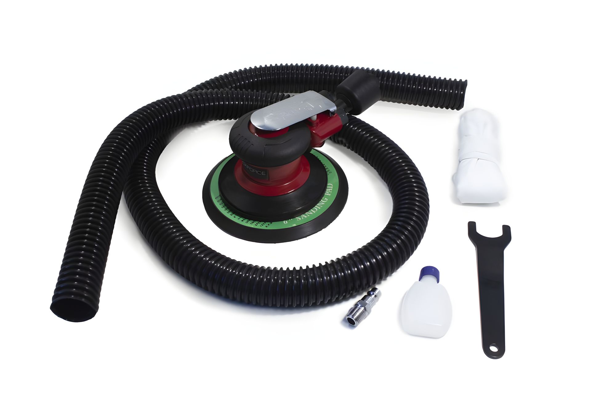 Пневмошлифовальная орбитальная машинка с пылеотводом 6"(150мм,10000об/мин, 128л/мин,6.3Bar) FORSAGE F-RP7336S Пневмошлифовальная орбитальная машинка с пылеотводом 6"(150мм,10000об/мин, 128л/мин,6.3Bar) FORSAGE F-RP7336S