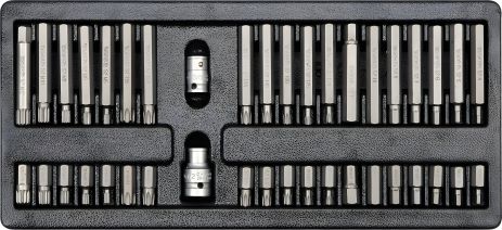 Вставка ложемент для инструментального ящика с набором бит насадок ''звёздочка'' 40 шт. Yato YT-5538