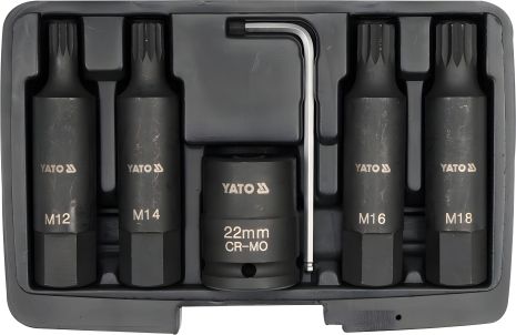 Набор ударных бит Spline, Yato YT-1157