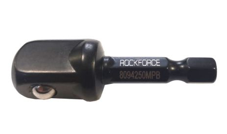 Адаптер перехідник для шуруповерта 1/2"(F) x 1/4"(HEX) ROCKFORCE RF-8094250MPB