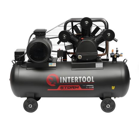 Компресор 300 л, 11,0 кВт, 380 В, 10 атм, 1600 л/хв, 3 циліндри INTERTOOL PT-0050