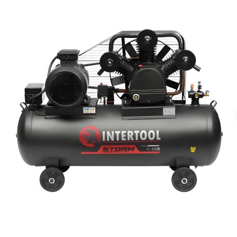 Компресор 300 л, 11,0 кВт, 380 В, 10 атм, 1600 л/хв, 3 циліндри INTERTOOL PT-0050