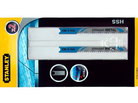 Набір пилок по металу до 6 мм, хвіст U, Stanley STA22002-XJ
