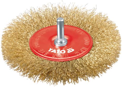 Круглая щетка-крацовка со стержнем 75 мм Yato YT-4757