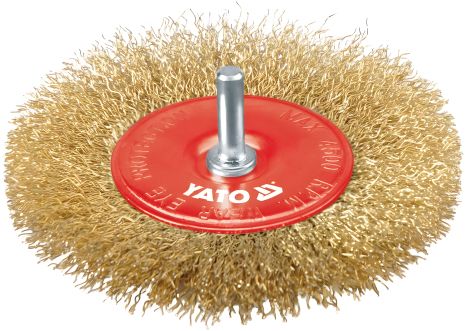 Щітка-крацювання плоска зі стрижнем 75 мм Yato YT-4757 Щітка-крацювання плоска зі стрижнем 75 мм Yato YT-4757
