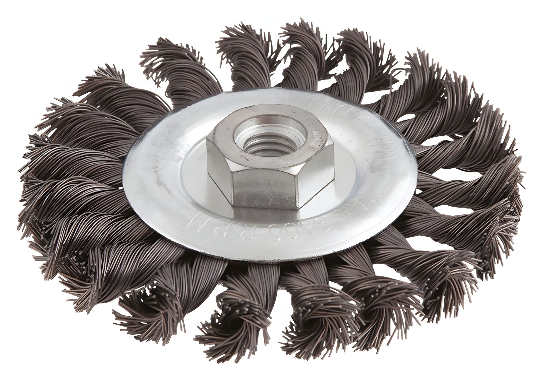 Дискова дротяна щітка 115 мм x M14, плетений дріт Verto 62H140 Дискова дротяна щітка 115 мм x M14, плетений дріт Verto 62H140