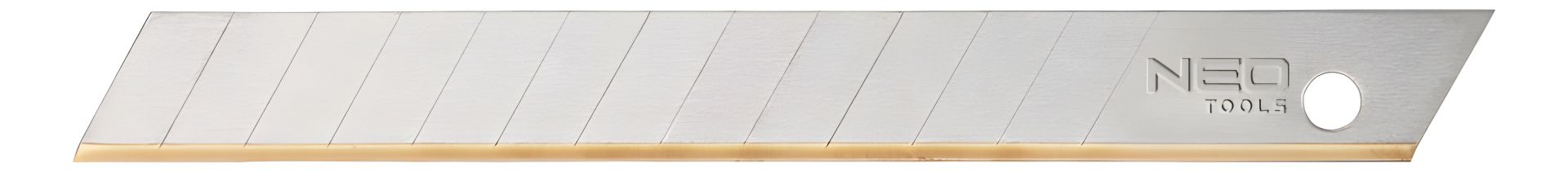 Лезвия сменные 9 мм, 10 шт., 0.4 мм кромка с титановым покрытием NEO 64-220 Лезвия сменные 9 мм, 10 шт., 0.4 мм кромка с титановым покрытием NEO 64-220