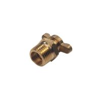 Клапан сливной для компрессоров 1/4", вентиль "барашек", латунь INTERTOOL PT-5021