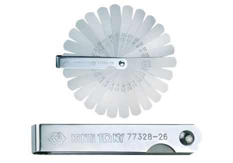 Набір щупів на 26 пелюстків, дюймові KING TONY 77328-26 Набір щупів на 26 пелюстків, дюймові KING TONY 77328-26