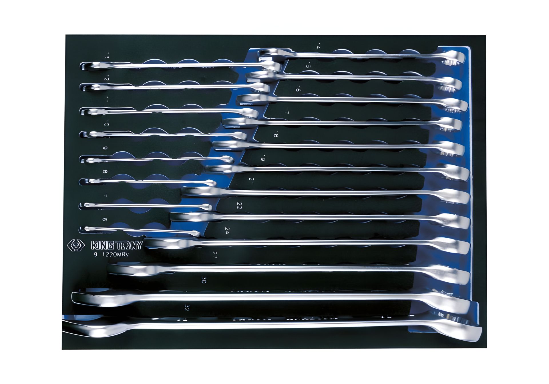Набір комбінованих ключів, ложемент, 20 ін. KING TONY 9-1220MRV Набір комбінованих ключів, ложемент, 20 ін. KING TONY 9-1220MRV