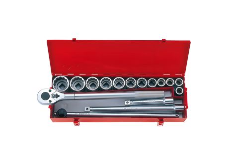 Комплект головок 3/4" 16 предметов, дюймовые размеры (7/8"-2") KING TONY 6016SR