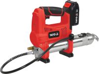 Шприц мастильний акумуляторний-18 В, 600 см³, 3000 мАГод, 62 MPa, з гнучким аплікатором-76 см Yato YT-07020