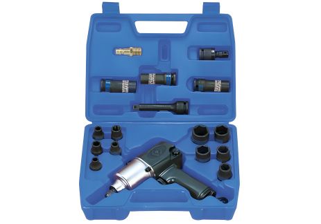 Пневматичний гайковерт 1/2" 678 Нм із набором головок KING TONY 44116MP