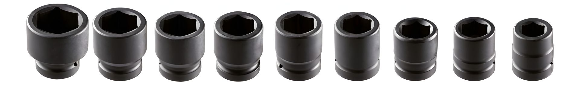 Набор коротких шестигранных ударных головок, 1", 9 шт., 27-50 мм, из стали CrMo, в металлическом кейсе, марка NEO 12-105 Набор коротких шестигранных ударных головок, 1", 9 шт., 27-50 мм, из стали CrMo, в металлическом кейсе, марка NEO 12-105