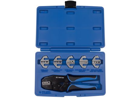 Храповичний кримпер для обтиску ізольованих наконечників, 7 предметів, KING TONY 42107GX