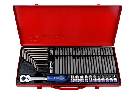 Набір біт 3/8", TORX, SPLINE, HEX, 69 предметів KING TONY 5169PR
