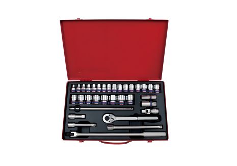 Набір торцевих головок KING TONY 4534MR, 1/2", шестигранні, 8-32 мм, 33 предмети